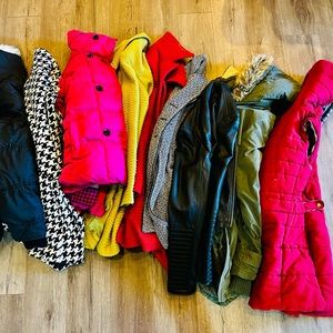 Multiple coats and jacket